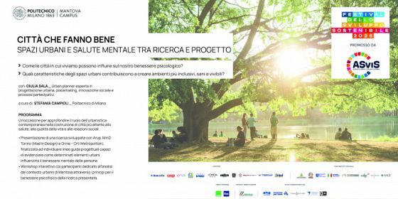 Città che fanno bene. Spazi urbani e salute mentale tra ricerca e progetto