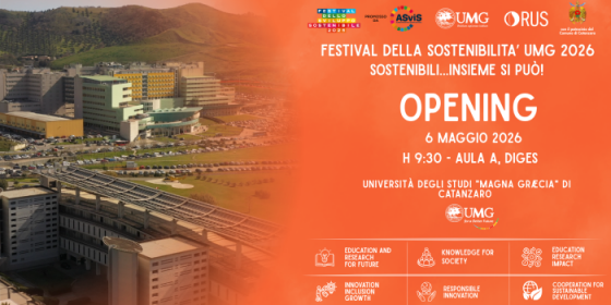 Festival della sostenibilità Umg 2026: sostenibili...insieme si può!